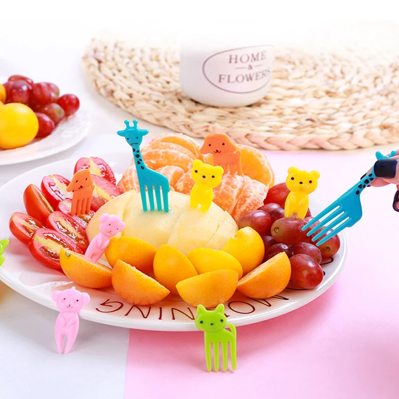 Decoration Kitchen Bar plastic angled toothpicks Kids Dessert Forks Tableware animals cute Disposable
Decoration Kitchen Bar plastic angled toothpicks Kids Dessert Forks Tableware animals cute Disposable