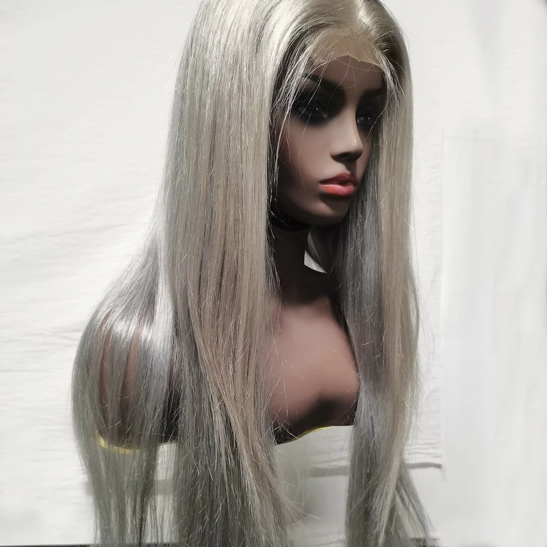 Wholesale Swiss Transparent Lace Grey Straight Front Wigs 100% Human Hair cuticle aligned virgin hair wigs For Black Woman, Grey color
Wholesale Swiss Transparent Lace Grey Straight Front Wigs 100% Human Hair cuticle aligned virgin hair wigs For Black Woman, Grey color
