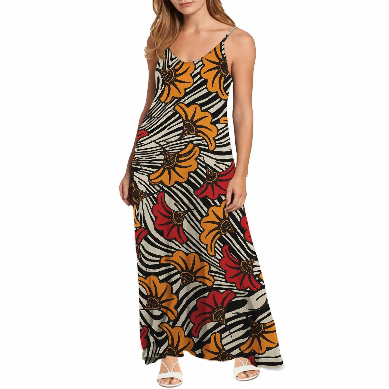 Pretty Yellow and Red Kpotuba Africa Print Ankara V Neck Adjustable Spaghetti Strap Sexy Lady Sleeveless Summer Maxi Dresses, Customized color
Pretty Yellow and Red Kpotuba Africa Print Ankara V Neck Adjustable Spaghetti Strap Sexy Lady Sleeveless Summer Maxi Dresses, Customized color