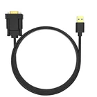 USB 3.0 to VGA Male Slim Round Cable Connector Power Adapter