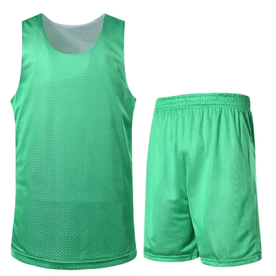 Reversible style polyester breathable shorts and top mesh basketball uniform for men, In-stock color
Reversible style polyester breathable shorts and top mesh basketball uniform for men, In-stock color