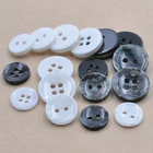 4 holes resin polyester pearl fake shell button
