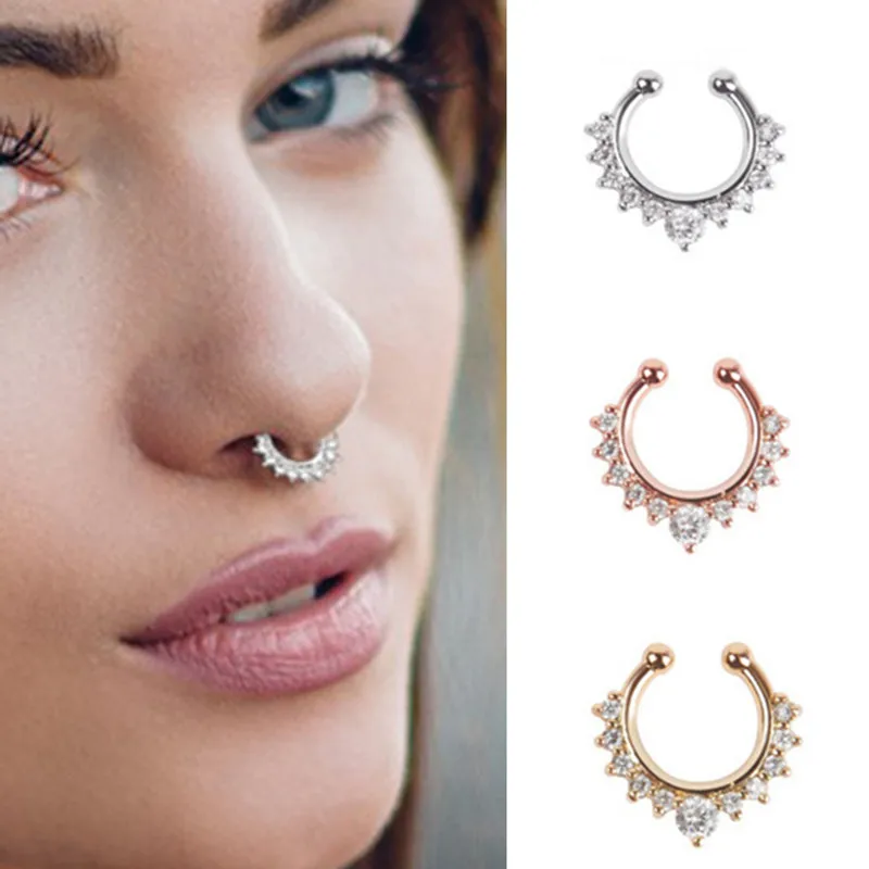 Hot Selling Wholesale Color Crystal No Piercing Hole Indian Style Women Rhinestone Fake Nose Ring
Hot Selling Wholesale Color Crystal No Piercing Hole Indian Style Women Rhinestone Fake Nose Ring