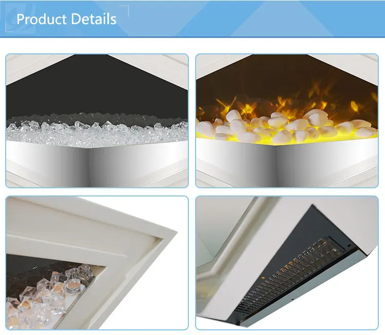Decor flame 220-240v 1000W/2000W wall mounted electric fireplace remote control