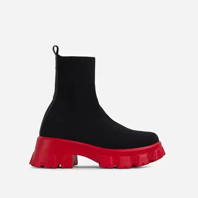2021 new style fashion leather girls shoes mid height thick platform bottoms suede black Over Ankle Boots Black red sole Boots, Multi-color
2021 new style fashion leather girls shoes mid height thick platform bottoms suede black Over Ankle Boots Black red sole Boots, Multi-color