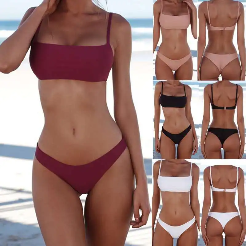 Boutique Clothing Women Solid Color Bikini Set Swimwear Sexy 2 Piece Bathing Suit Casual Swimsuit, 5 colors
Boutique Clothing Women Solid Color Bikini Set Swimwear Sexy 2 Piece Bathing Suit Casual Swimsuit, 5 colors