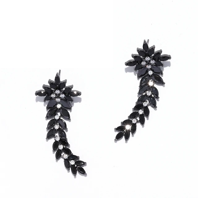 Silver Simple Earring Stud Hoop Women Trendy Unique Zirconia Threader Black Classy Diamond Earrings, As photo
Silver Simple Earring Stud Hoop Women Trendy Unique Zirconia Threader Black Classy Diamond Earrings, As photo
