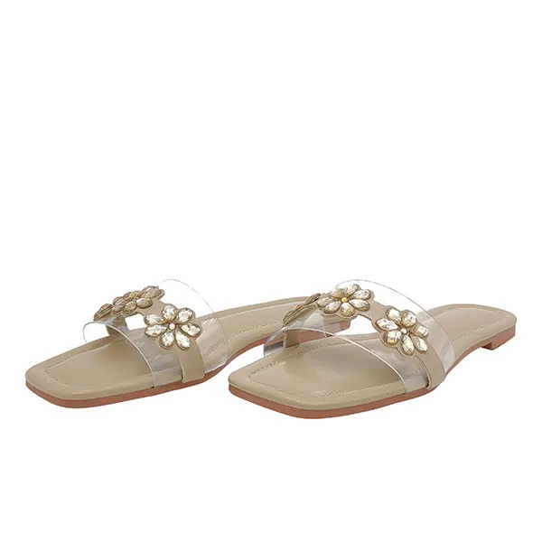 2021 summer new transparent PVC material diamonds embellishment outdoor the word strap flat slippers for women's
2021 summer new transparent PVC material diamonds embellishment outdoor the word strap flat slippers for women's