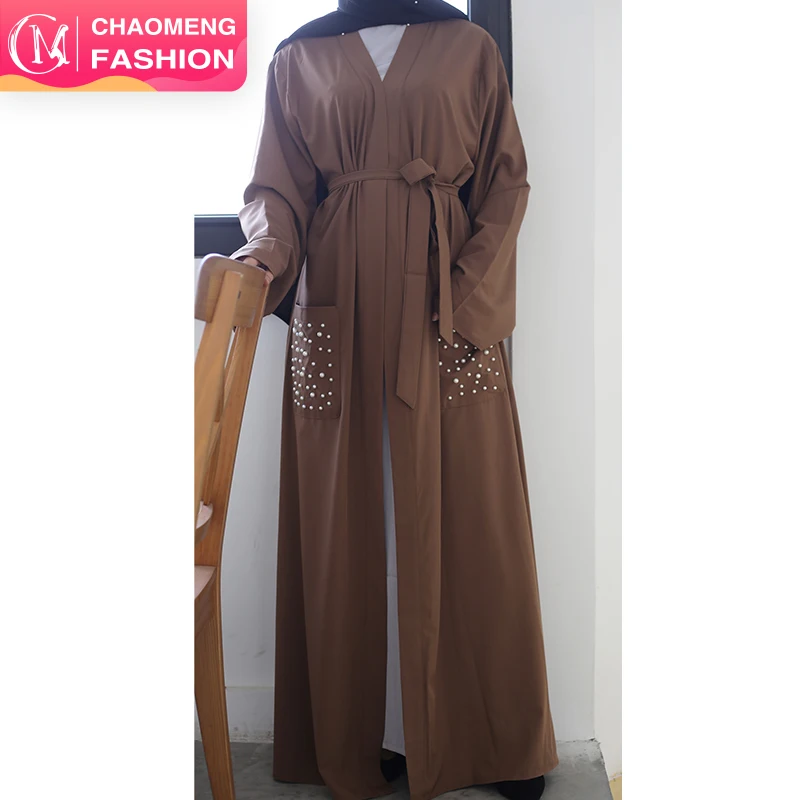 1738# Best selling latest simple designs pearl pocket moslem clothing kimono dubai muslim dresses abaya kaftan, Brown /customized
1738# Best selling latest simple designs pearl pocket moslem clothing kimono dubai muslim dresses abaya kaftan, Brown /customized