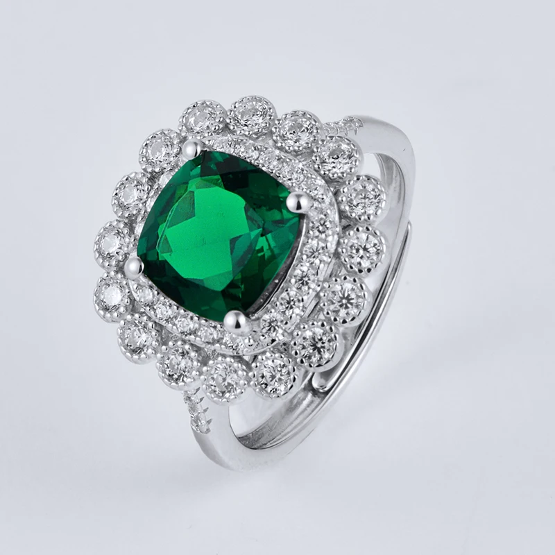 Genuine 925 Sterling Silver Emerald Rings with Green Gemstone Rings for Women Customized Gift
Genuine 925 Sterling Silver Emerald Rings with Green Gemstone Rings for Women Customized Gift