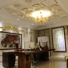 Wall New Luxurious Style 3D Background Wall PU Plastic Gold Wall Art Coating Board Panel For Hotel Home Decoration