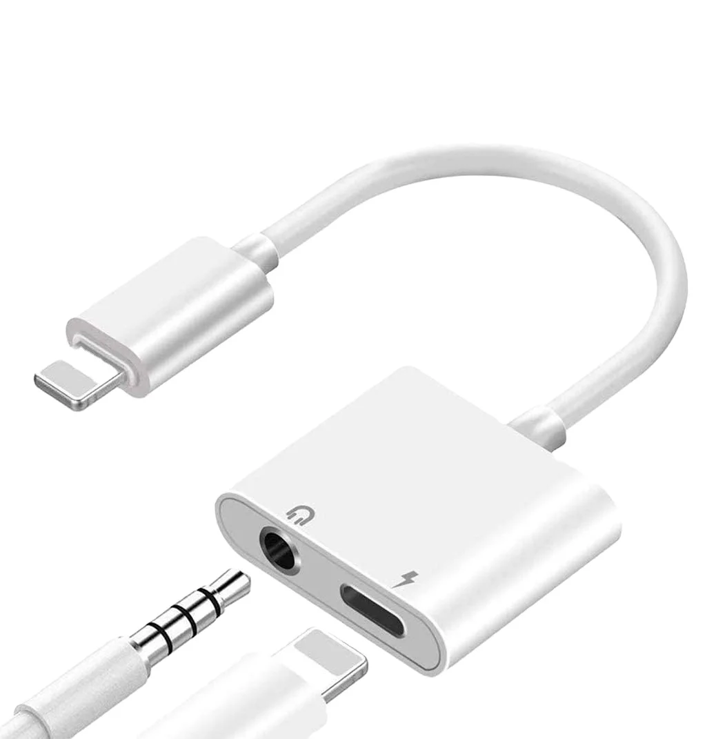 Headphone Adapter for iPhone Dongle 3.5mm Jack Adapter for iPhone 12 Earphone Charge 3.5 mm Aux Audio & Charge Adapter Converter 
Headphone Adapter for iPhone Dongle 3.5mm Jack Adapter for iPhone 12 Earphone Charge 3.5 mm Aux Audio & Charge Adapter Converter