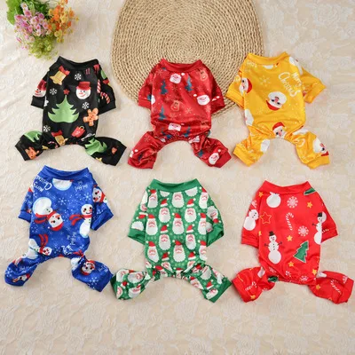 Christmas Pet Clothes Wholesale Lovely Snowman Print Pajamas Pet Clothes For Dogs Cats
Christmas Pet Clothes Wholesale Lovely Snowman Print Pajamas Pet Clothes For Dogs Cats