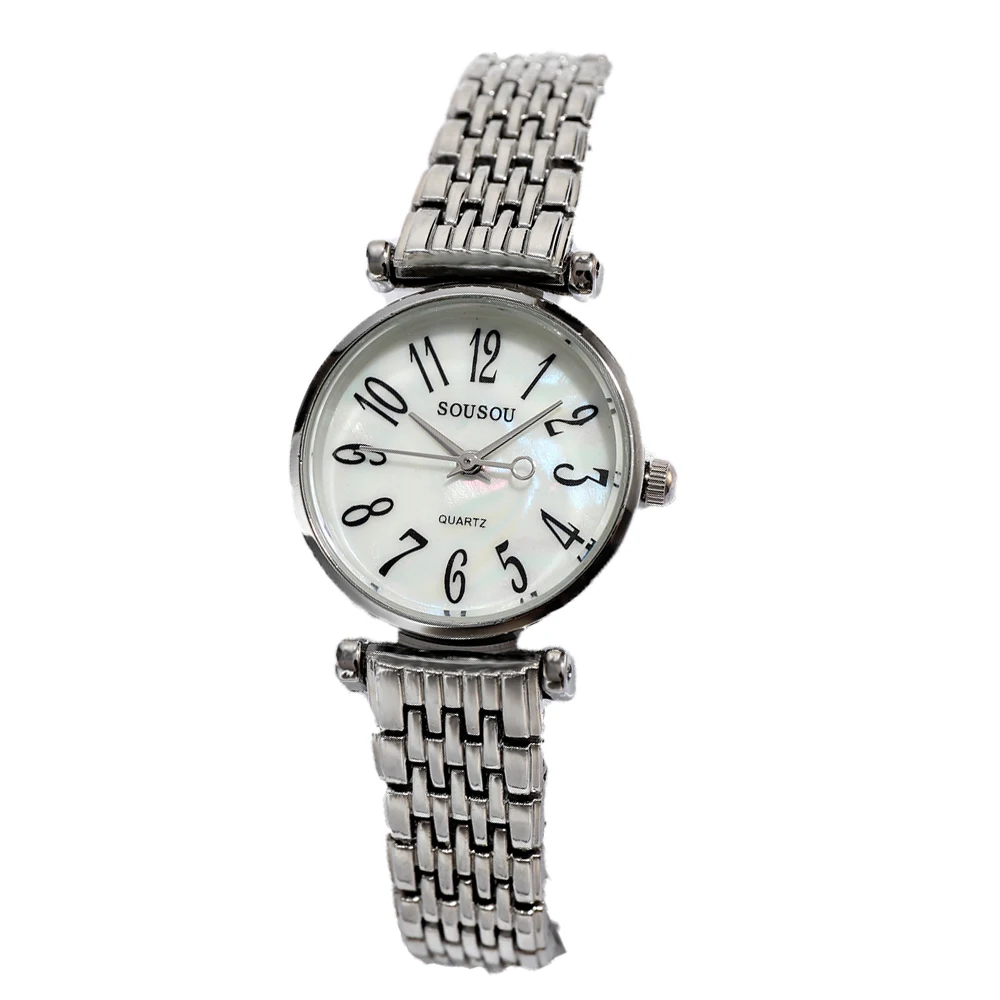 SOUSOU Brand Women's Steel Band Metal Case Digital Display Women's Quartz Casual Watch, As picture
SOUSOU Brand Women's Steel Band Metal Case Digital Display Women's Quartz Casual Watch, As picture