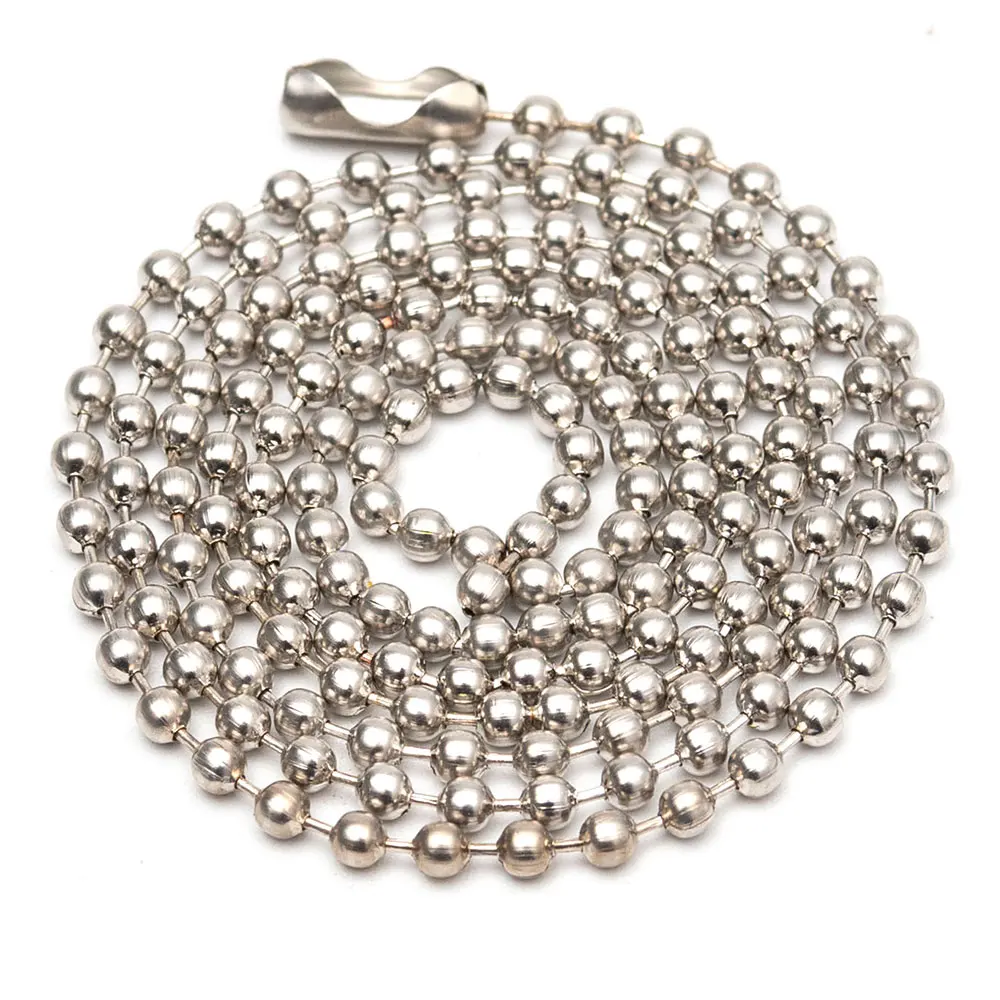 Length 60 CM Round Bead Chain 2.4 MM Diameter Plating Iron Metal Necklace Jewelry, Silver/blk/gold
Length 60 CM Round Bead Chain 2.4 MM Diameter Plating Iron Metal Necklace Jewelry, Silver/blk/gold