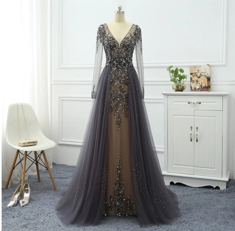 Erosebridal Beaded Elegant Evening Dress Long 2019 Long Sleeve Formal Dresses Evening Gowns for Women with Train, Custom color
Erosebridal Beaded Elegant Evening Dress Long 2019 Long Sleeve Formal Dresses Evening Gowns for Women with Train, Custom color