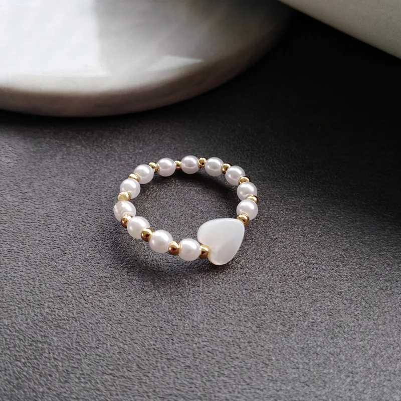 Fashion Jewelry Elastic Rope Pearl Ring Simple Love Peach Heart Pearl Ring Elegant Ladies
Fashion Jewelry Elastic Rope Pearl Ring Simple Love Peach Heart Pearl Ring Elegant Ladies