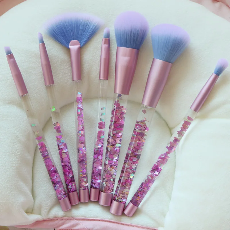 NA019 7 pcs Crystal Makeup Brush sets Glitter Concealer Makeup Hair Brush Powder liquid Blusher Shading Eyeshadow Brushes
NA019 7 pcs Crystal Makeup Brush sets Glitter Concealer Makeup Hair Brush Powder liquid Blusher Shading Eyeshadow Brushes