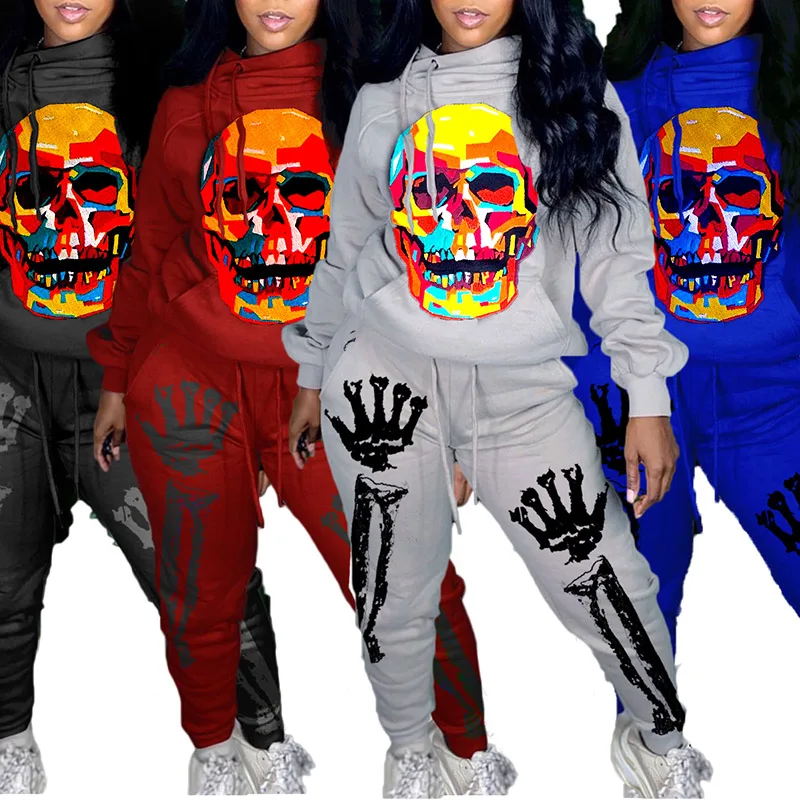 Wholesale 2021 Winter 2 Piece Sweatsuits Skull Thick Print Sexy Halloween Costumes Women Sweatsuit Set Tracksuit
Wholesale 2021 Winter 2 Piece Sweatsuits Skull Thick Print Sexy Halloween Costumes Women Sweatsuit Set Tracksuit
