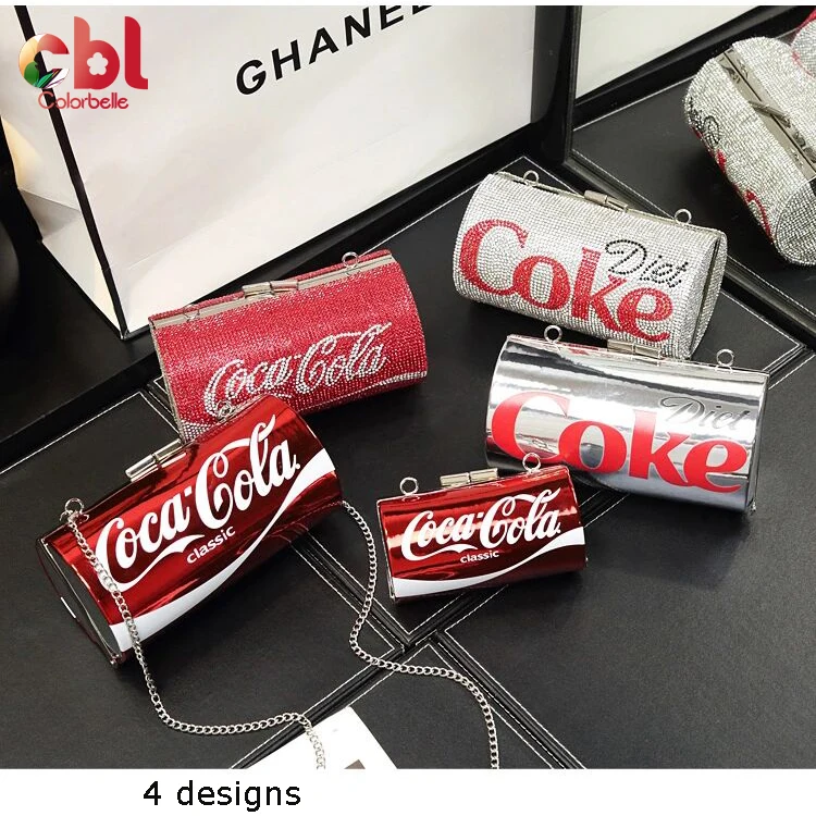 Wholesale Cola can Rhinestone Crystal Bag Clutch Evening Bag Crystals Bling Clutch Purse, Red,silver
Wholesale Cola can Rhinestone Crystal Bag Clutch Evening Bag Crystals Bling Clutch Purse, Red,silver