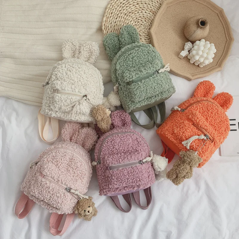 Kid's backpack 2020 Korean children's Plush bag shoulder bag simple plush rabbit shoulder tide child girl purse student bag, Multi color
Kid's backpack 2020 Korean children's Plush bag shoulder bag simple plush rabbit shoulder tide child girl purse student bag, Multi color