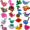 Inflatable Cup Holder Swimming Pool Accessories Drink Floating Flamingo Donut Pool Float Swimming Ring Party Toys Beach Bar Mini