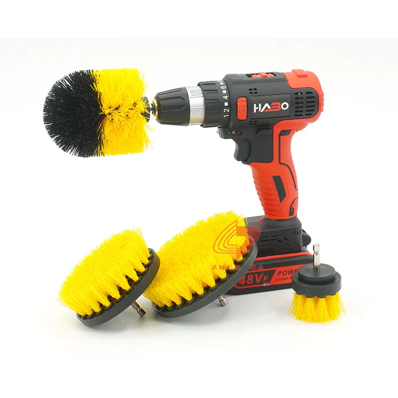 4 Pcs Zhenda New Style High Wear Resistance Drill Cleaning Brush Set For Household, Yellow or customized
4 Pcs Zhenda New Style High Wear Resistance Drill Cleaning Brush Set For Household, Yellow or customized