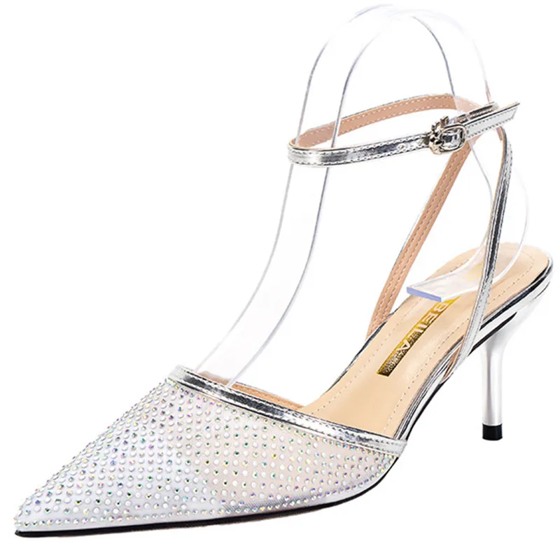 Women's Shoes High Heels Summer Mesh Bling Crystal Women's Stiletto Heels Sexy Elegant Breathable Pointed Toe Ladies High Heels
Women's Shoes High Heels Summer Mesh Bling Crystal Women's Stiletto Heels Sexy Elegant Breathable Pointed Toe Ladies High Heels