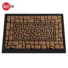 Dotcom Durable Rubber Back Water-proof Scrape Dirt Anti-slip Outdoor Fade-resistant Door Floor Mat Rug
