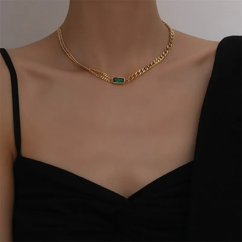 2021 Punk Stainless Steel Crystal Thick Short Choker Necklace Gold Silver Crystal Square Chunky Necklace For Party
2021 Punk Stainless Steel Crystal Thick Short Choker Necklace Gold Silver Crystal Square Chunky Necklace For Party