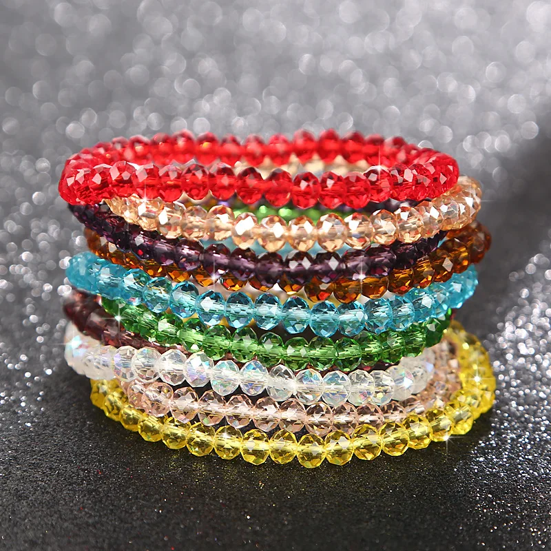 Handmade Colorful Glass Crystal Beaded Bracelet For Women Jewelry Fashion Shiny AB Color Elasticity Stretch Rope Strand Bracelet
Handmade Colorful Glass Crystal Beaded Bracelet For Women Jewelry Fashion Shiny AB Color Elasticity Stretch Rope Strand Bracelet