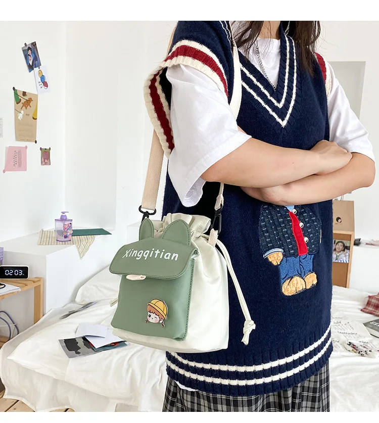 Cute Girls Canvas Crossbody Bag Drawstring Mini Purses Trendy Handbags For Girls Women, Customizable
Cute Girls Canvas Crossbody Bag Drawstring Mini Purses Trendy Handbags For Girls Women, Customizable