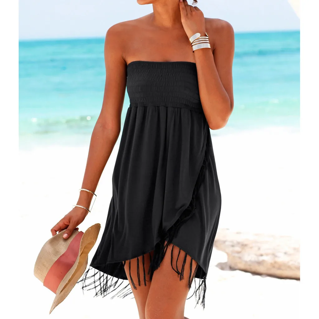 Women Sexy black Dress OffShoulder Tassel Dresses Bodycon
Women Sexy black Dress OffShoulder Tassel Dresses Bodycon