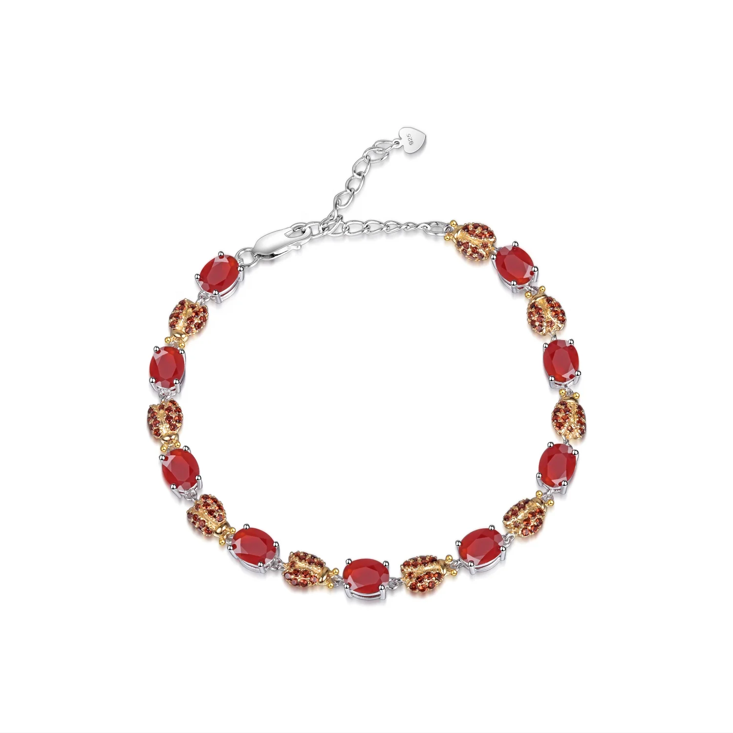 Abiding Custom Bracelet 925 Silver Red Stone Agate Ladybird Bracelet Bangle Plated Gold Animals Women Tennis Bracelets
Abiding Custom Bracelet 925 Silver Red Stone Agate Ladybird Bracelet Bangle Plated Gold Animals Women Tennis Bracelets