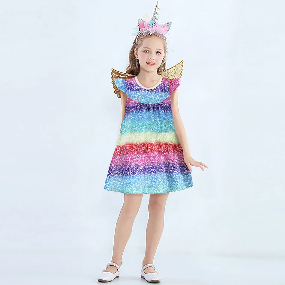 Summer Kids Girls Sleeveless Dress One-Piece Printed Rainbow Starry Sky Round Collar Children Clothing
Summer Kids Girls Sleeveless Dress One-Piece Printed Rainbow Starry Sky Round Collar Children Clothing