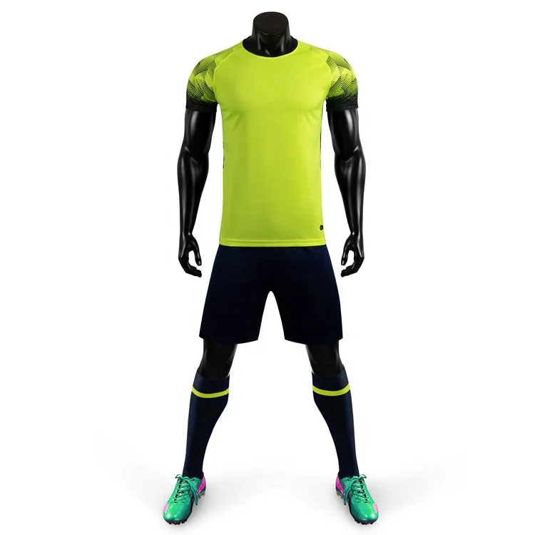 

Sportswear Blank Design Football Shirt Green Black Color Combination Soccer Jersey Thai Quality, Any colors can be made