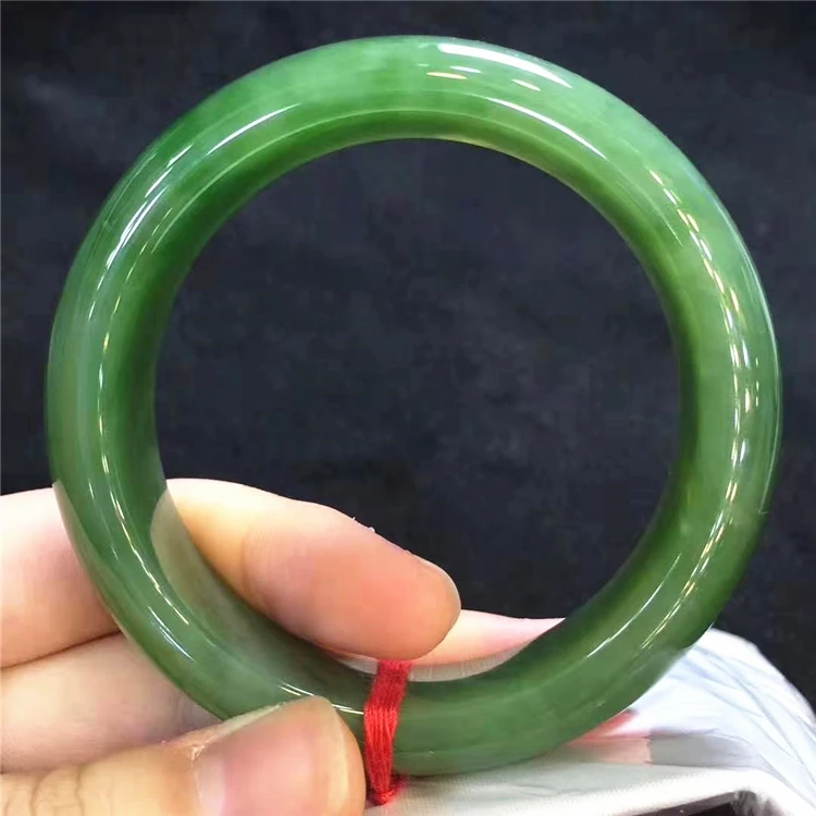 Wholesale Jewelry Gemstone Bangle Beautiful Green Natural Russian Nephrite Classic Bangle
Wholesale Jewelry Gemstone Bangle Beautiful Green Natural Russian Nephrite Classic Bangle
