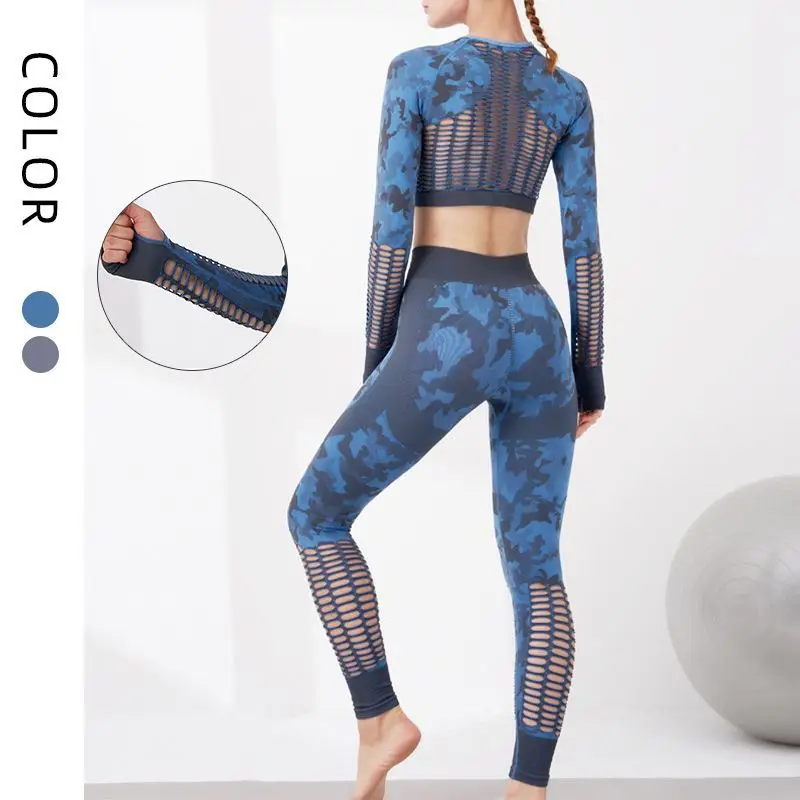 Conjunto de yoga para mujer long sleeve camouflage gym wear crop sweatshirt set yoga set new, As picture or customized
Conjunto de yoga para mujer long sleeve camouflage gym wear crop sweatshirt set yoga set new, As picture or customized