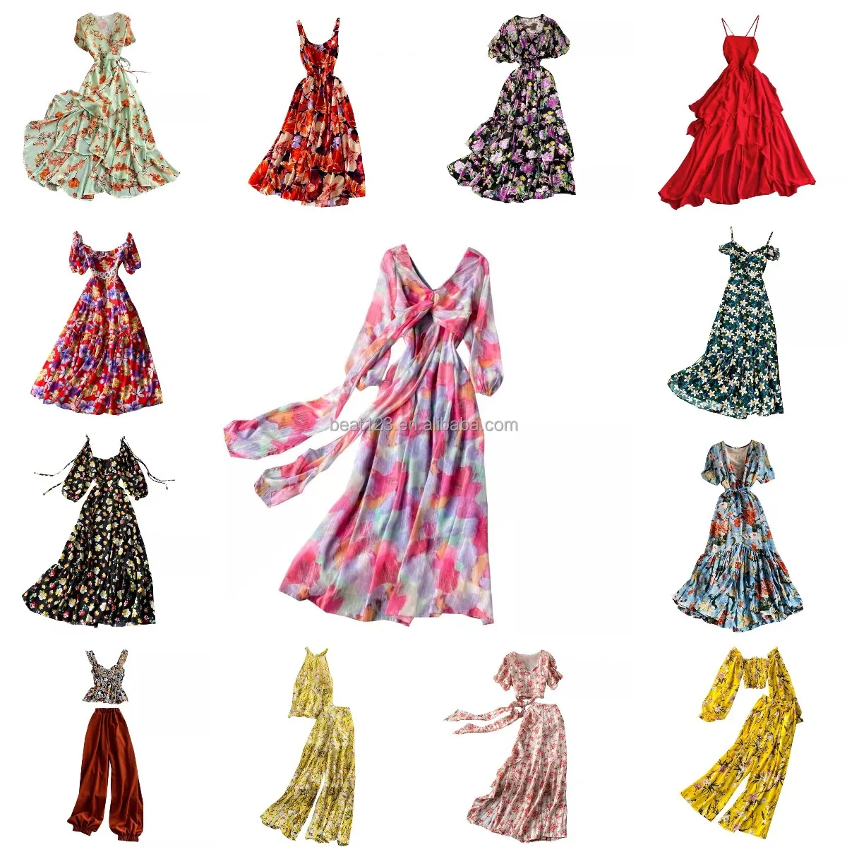 New ladies sweet bow love floral lotus leaf sleeves elastic waist A word skirt commuter banquet professional dress
New ladies sweet bow love floral lotus leaf sleeves elastic waist A word skirt commuter banquet professional dress