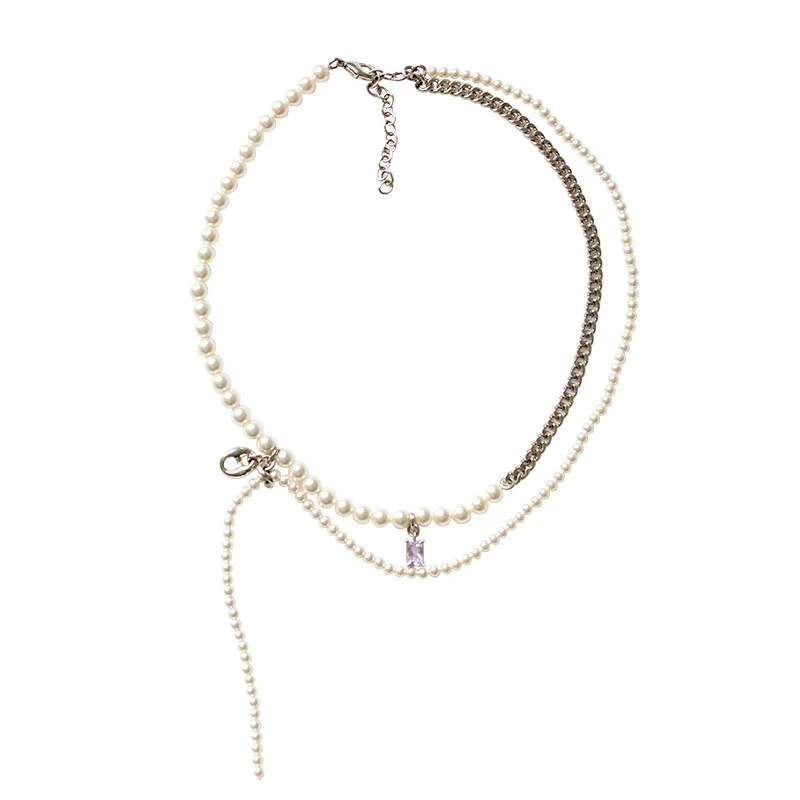 2021 Summer New Trend Ins Chic Gold Plated Choker Necklaces Women Metal Chain Layered Pearl Necklace, Pink
2021 Summer New Trend Ins Chic Gold Plated Choker Necklaces Women Metal Chain Layered Pearl Necklace, Pink