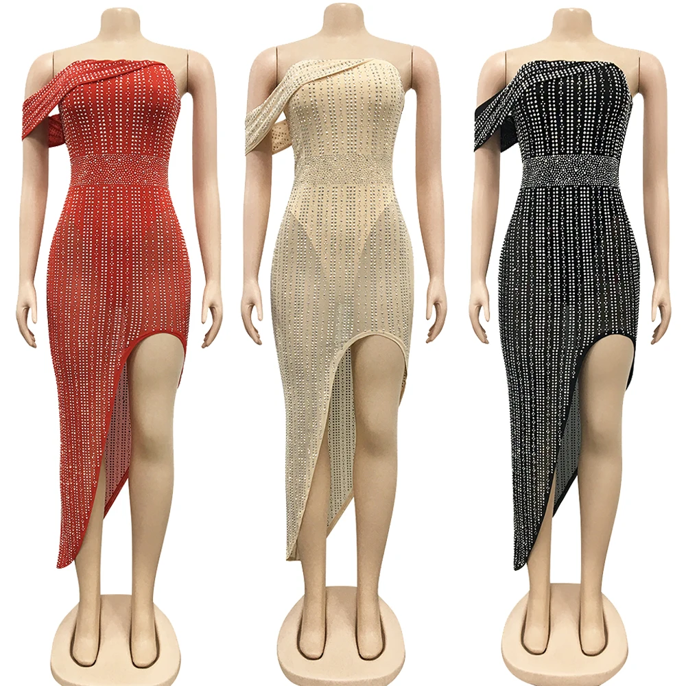 2021 summer luxury sexy lady off shoulder high waist evening dresses with sequined elegant a-line evening dresses, Black,red,blue
2021 summer luxury sexy lady off shoulder high waist evening dresses with sequined elegant a-line evening dresses, Black,red,blue