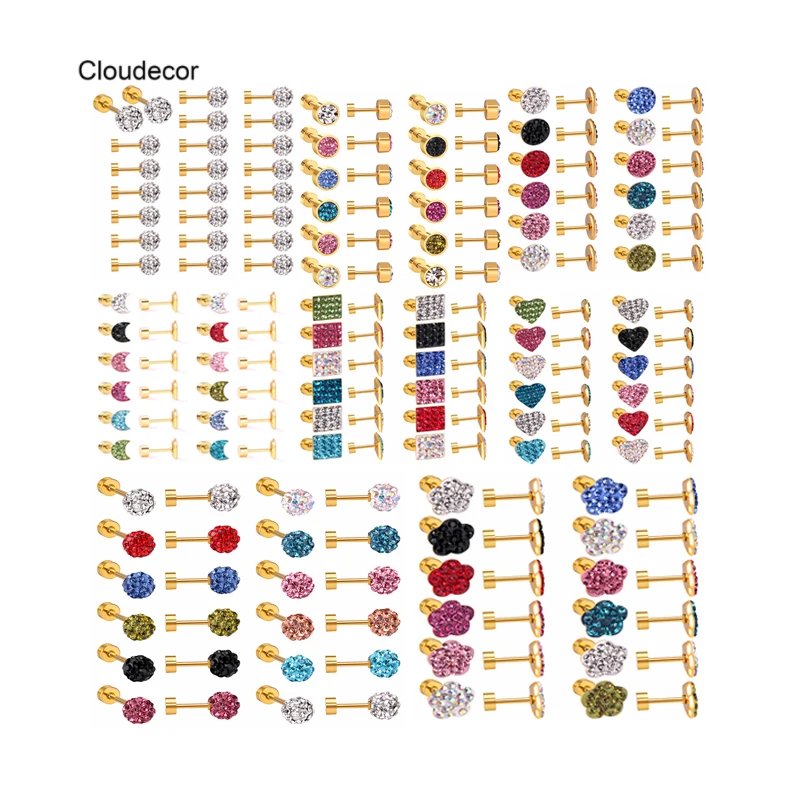 Stainless Steel Heart Zircon Earrings Studs Moon Cubic Zirconia Gold Plated Clay Cubic Zircon Flower Stud Earrings For Women
Stainless Steel Heart Zircon Earrings Studs Moon Cubic Zirconia Gold Plated Clay Cubic Zircon Flower Stud Earrings For Women