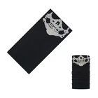 2019 Fashionable Design 100% Polyester Seamless Multifunction Headwear Black Skull Bandana