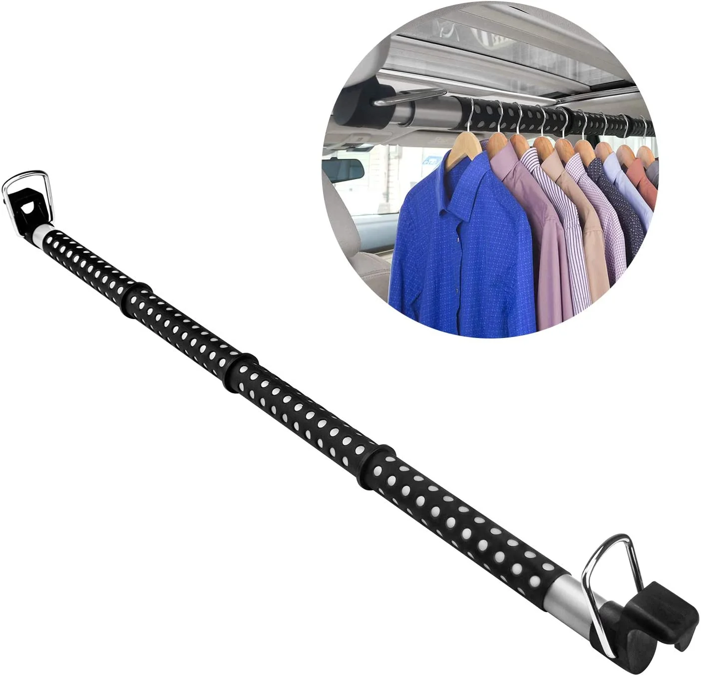 Car Clothes Hanger Bar Expandable Heavy Duty Car Clothes Rack Expanded to 63 inches Suitable for Most Cars
Car Clothes Hanger Bar Expandable Heavy Duty Car Clothes Rack Expanded to 63 inches Suitable for Most Cars