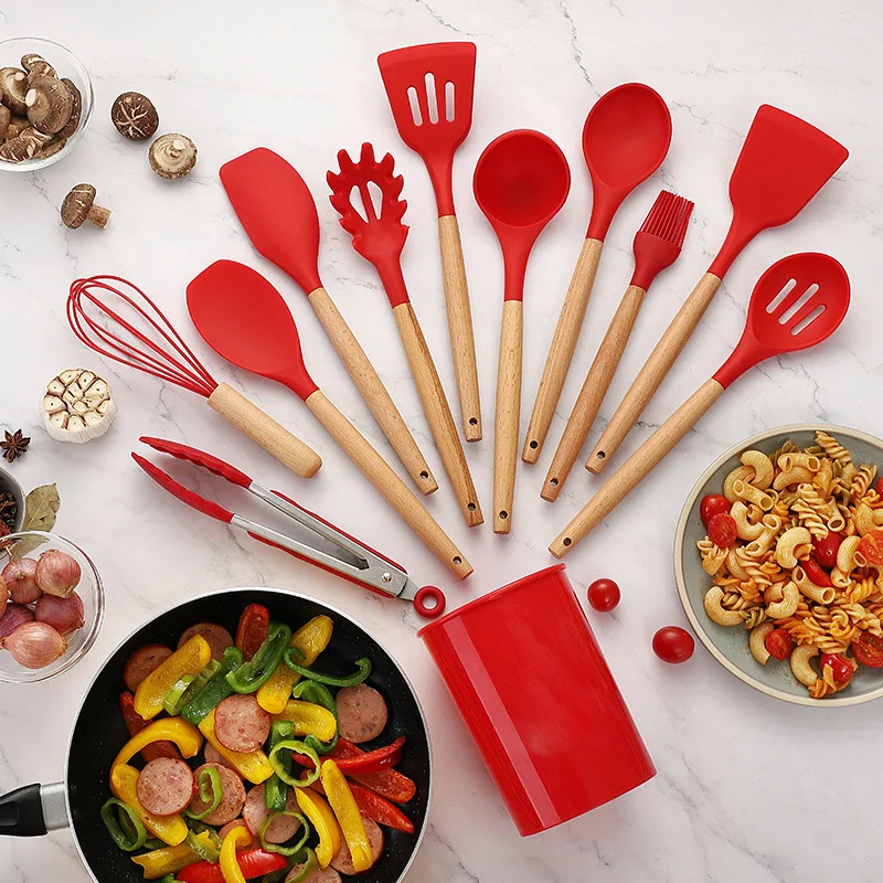 12 Pieces In 1 Kitchenware Set Kitchen Accessories Cooking Tools Wooden Handle Silicone Kitchen Utensils Set, Color options
12 Pieces In 1 Kitchenware Set Kitchen Accessories Cooking Tools Wooden Handle Silicone Kitchen Utensils Set, Color options