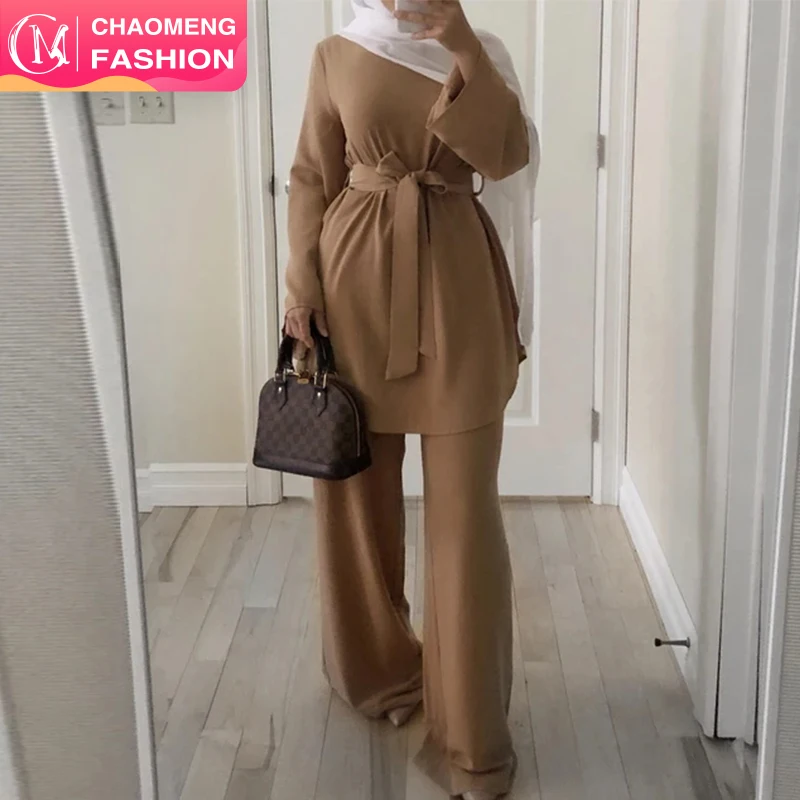 2272# Arabian Muslim Fashion Women Two Piece Suit Islamic Elegant Long Sleeve Clothes Prayer Muslim Sets Pants, Black/brown/beige/ maroon/ pink/purple/green
2272# Arabian Muslim Fashion Women Two Piece Suit Islamic Elegant Long Sleeve Clothes Prayer Muslim Sets Pants, Black/brown/beige/ maroon/ pink/purple/green