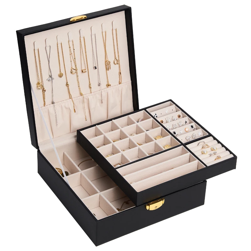 Luxury Women Girl Necklace Display Jewellery Storage Organizer Case Velvet Pu Leather Black Large Jewelry Box, Blacj white green pink
Luxury Women Girl Necklace Display Jewellery Storage Organizer Case Velvet Pu Leather Black Large Jewelry Box, Blacj white green pink