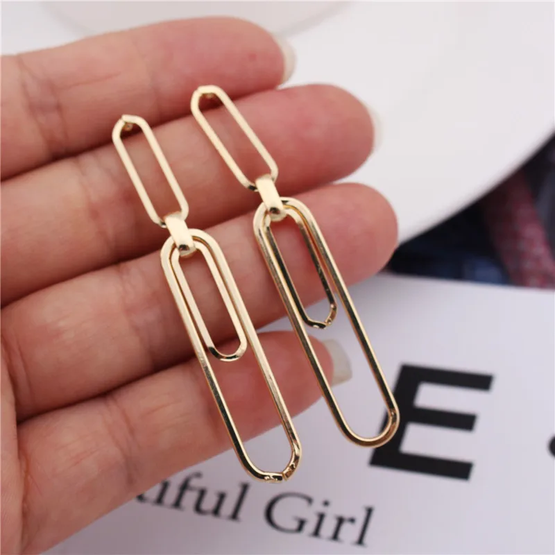 Punk Gold Safety Pin Earring U shaped Hoop Wedding Multi-layers Chain Hollow Geometric Paper Clip Drop Earrings, Picture
Punk Gold Safety Pin Earring U shaped Hoop Wedding Multi-layers Chain Hollow Geometric Paper Clip Drop Earrings, Picture