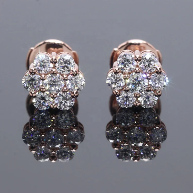 Beautiful studs earring for women 14k rose gold shinnig round white moissanite diamond earings for women
Beautiful studs earring for women 14k rose gold shinnig round white moissanite diamond earings for women