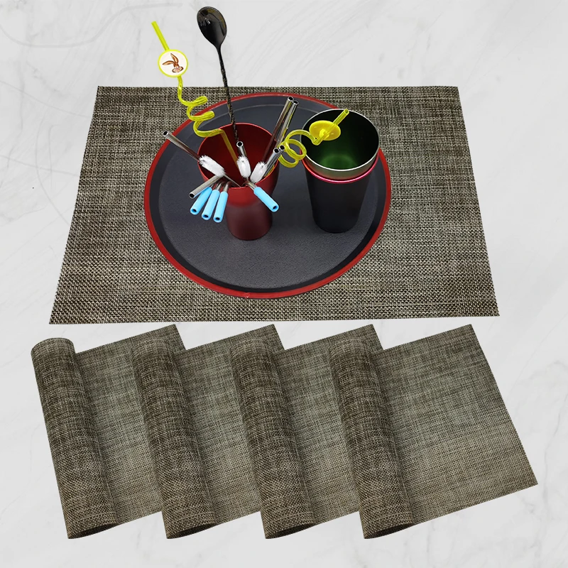 Heat-Resistant Non-Slip Placemats for Kitchen Table, Washable Durable PVC Woven Table Mats
Heat-Resistant Non-Slip Placemats for Kitchen Table, Washable Durable PVC Woven Table Mats